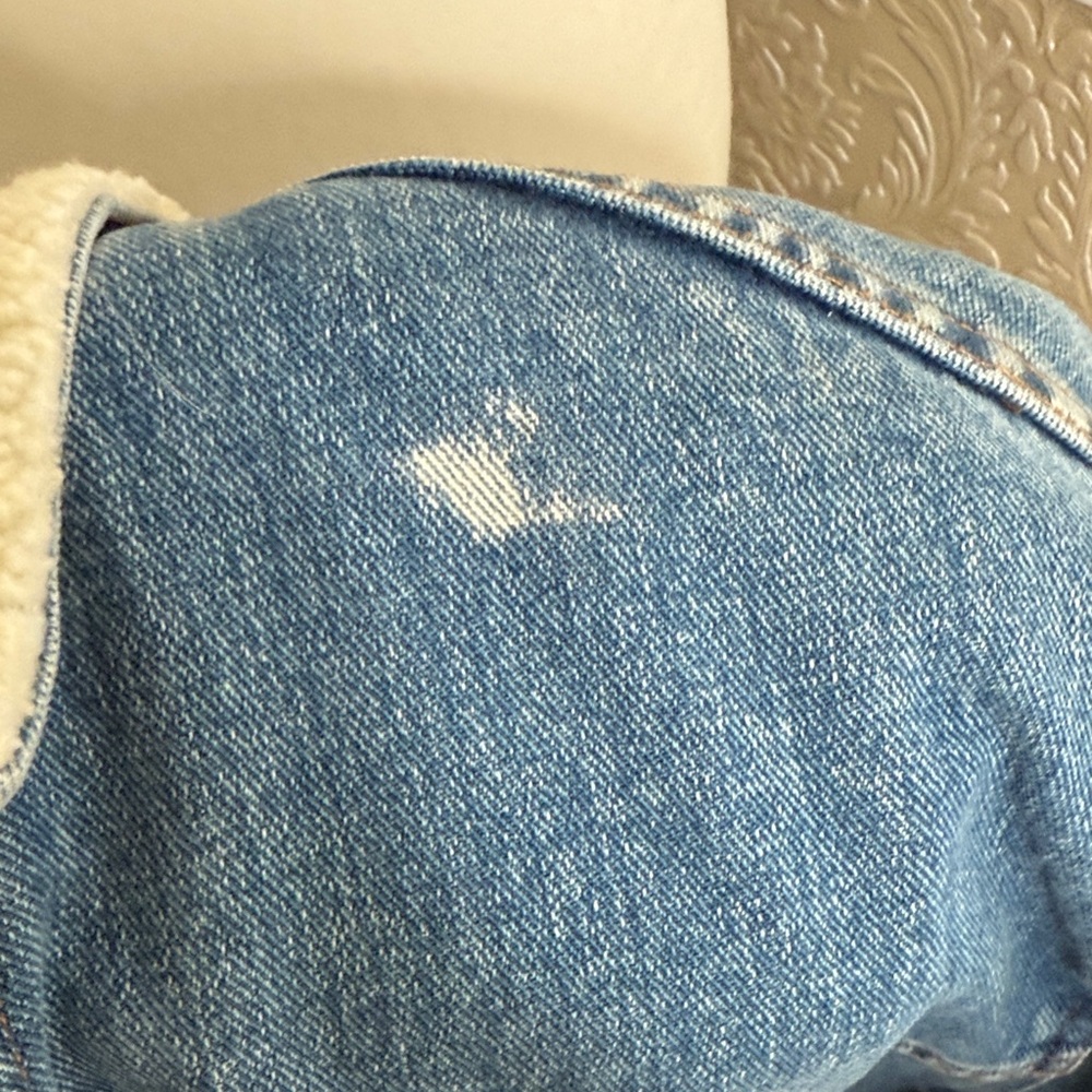 Ralph Lauren Blue Denim Jacket with Cream Collar - Picture 8 of 9